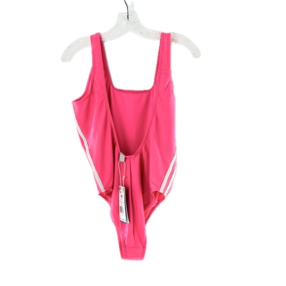 Adidas Adicolor 3-Stripes One-Piece Swimsuit Lucid Pink/White Size 16, NWT - Picture 9 of 16